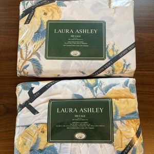 Retired Laura Ashley Alba Roses KING Size Sheets